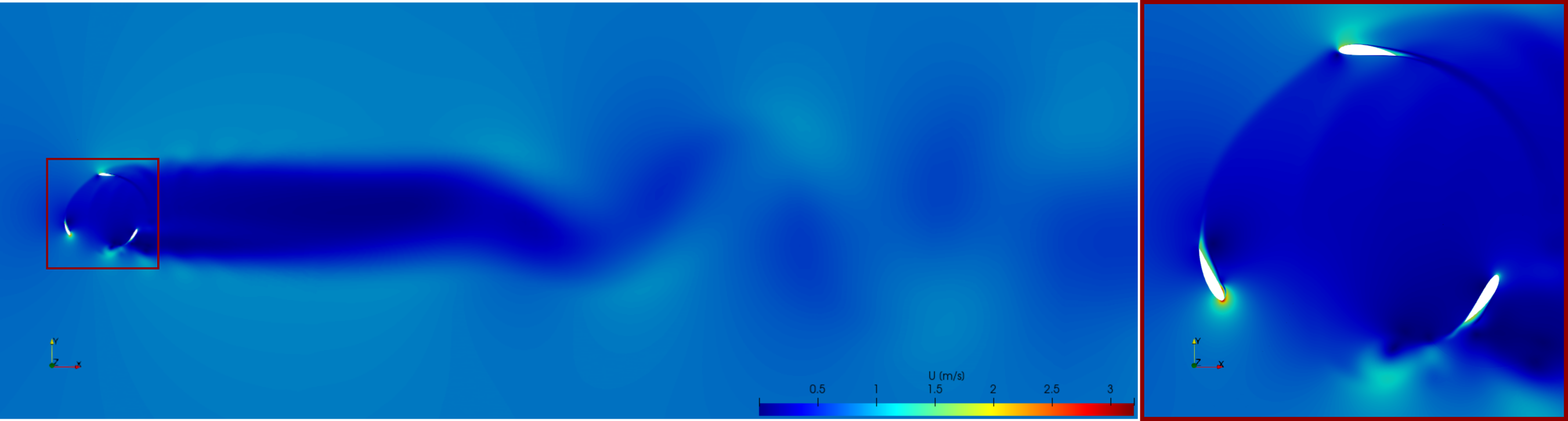 CFD of a vertical axis tidal turbine (λ=1.6)